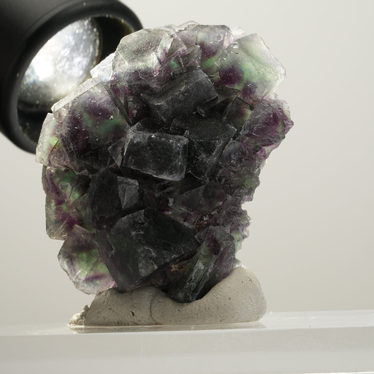 Seltene Phantom Fluorit Würfel Stufe, grün lila Okorusu, Namibia 50*40*17mm #13991