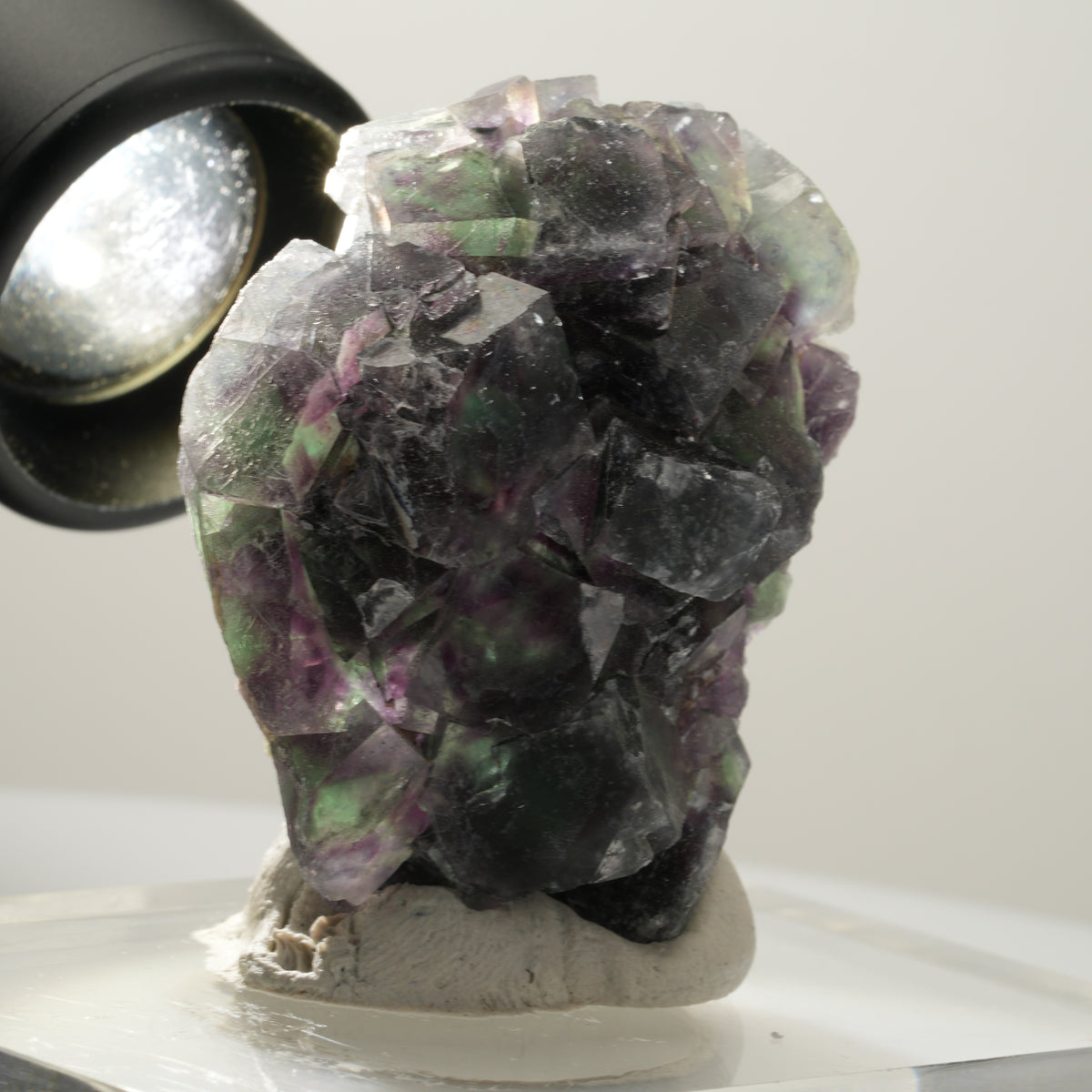 Seltene Phantom Fluorit Würfel Stufe, grün lila Okorusu, Namibia 50*40*17mm #13991