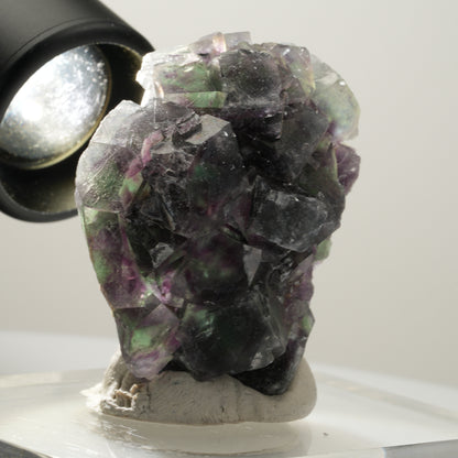 Seltene Phantom Fluorit Würfel Stufe, grün lila Okorusu, Namibia 50*40*17mm #13991