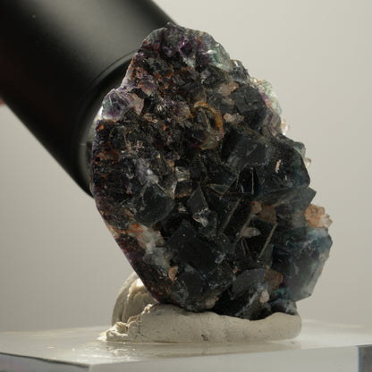 Seltene klare Phantom Fluorit Würfel, Quarz Stufe Okorusu, Namibia 47*42*23mm #13992