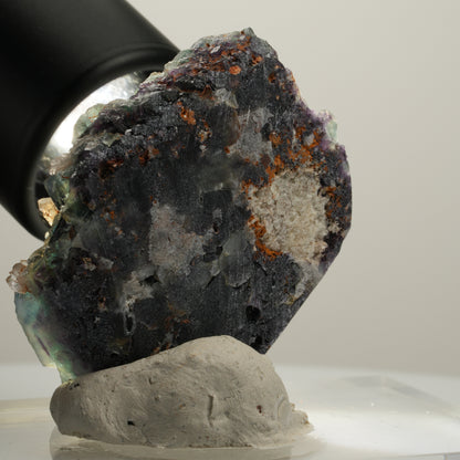 Seltene klare Phantom Fluorit Würfel, Quarz Stufe Okorusu, Namibia 47*42*23mm #13992