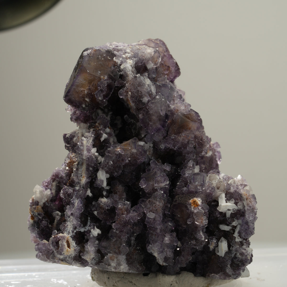 Seltene klare Phantom Fluorit Würfel, Quarz Stufe Okorusu, Namibia 42*40*35mm #13993