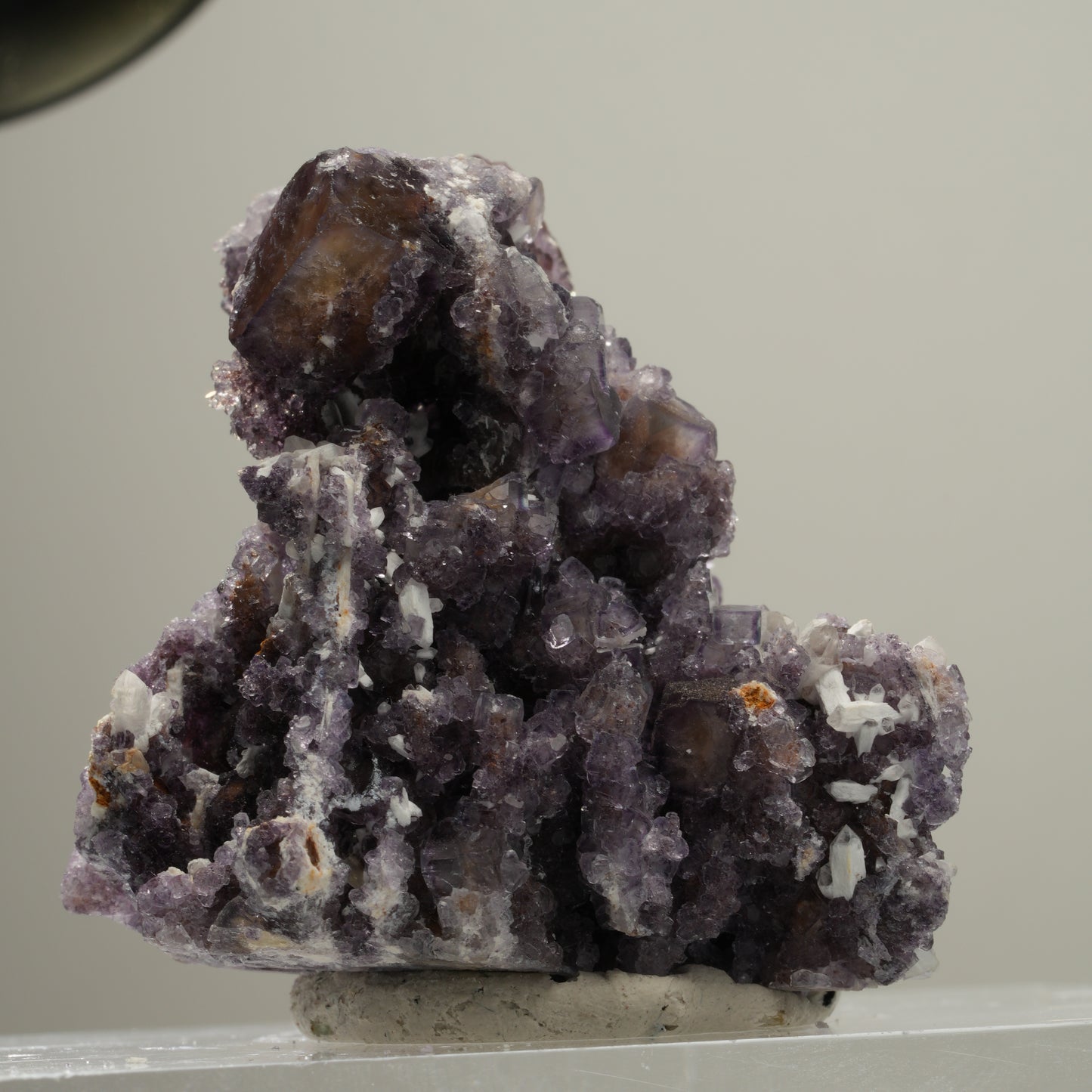 Seltene klare Phantom Fluorit Würfel, Quarz Stufe Okorusu, Namibia 42*40*35mm #13993