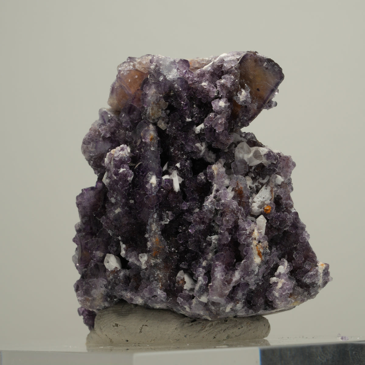 Seltene klare Phantom Fluorit Würfel, Quarz Stufe Okorusu, Namibia 42*40*35mm #13993