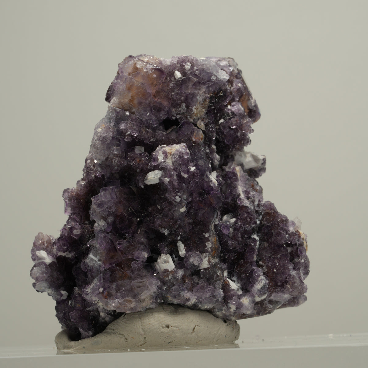 Seltene klare Phantom Fluorit Würfel, Quarz Stufe Okorusu, Namibia 42*40*35mm #13993