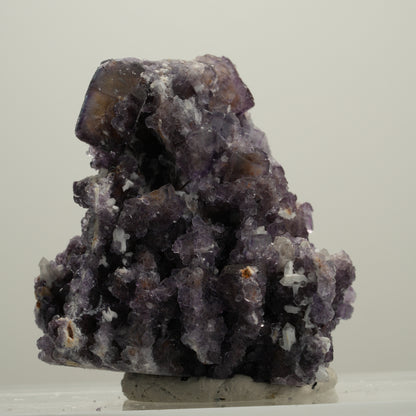 Seltene klare Phantom Fluorit Würfel, Quarz Stufe Okorusu, Namibia 42*40*35mm #13993
