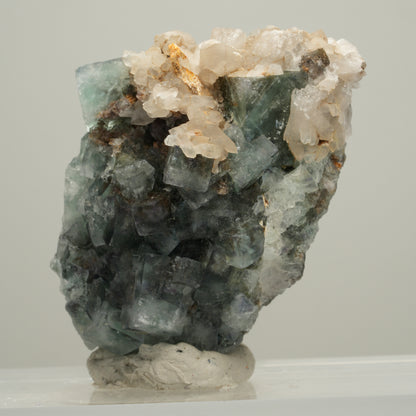 Seltene klare Phantom Fluorit Würfel, Quarz Stufe Okorusu, Namibia 56*40*25mm #13995