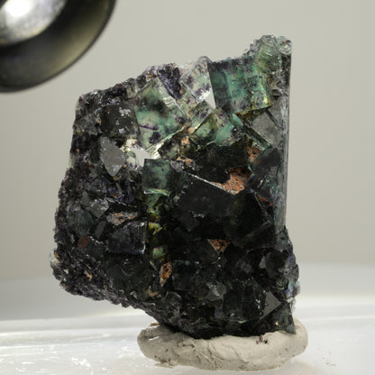 Seltene Phantom Fluorit Würfel Stufe, grün lila Okorusu, Namibia 48*38*14mm #13996