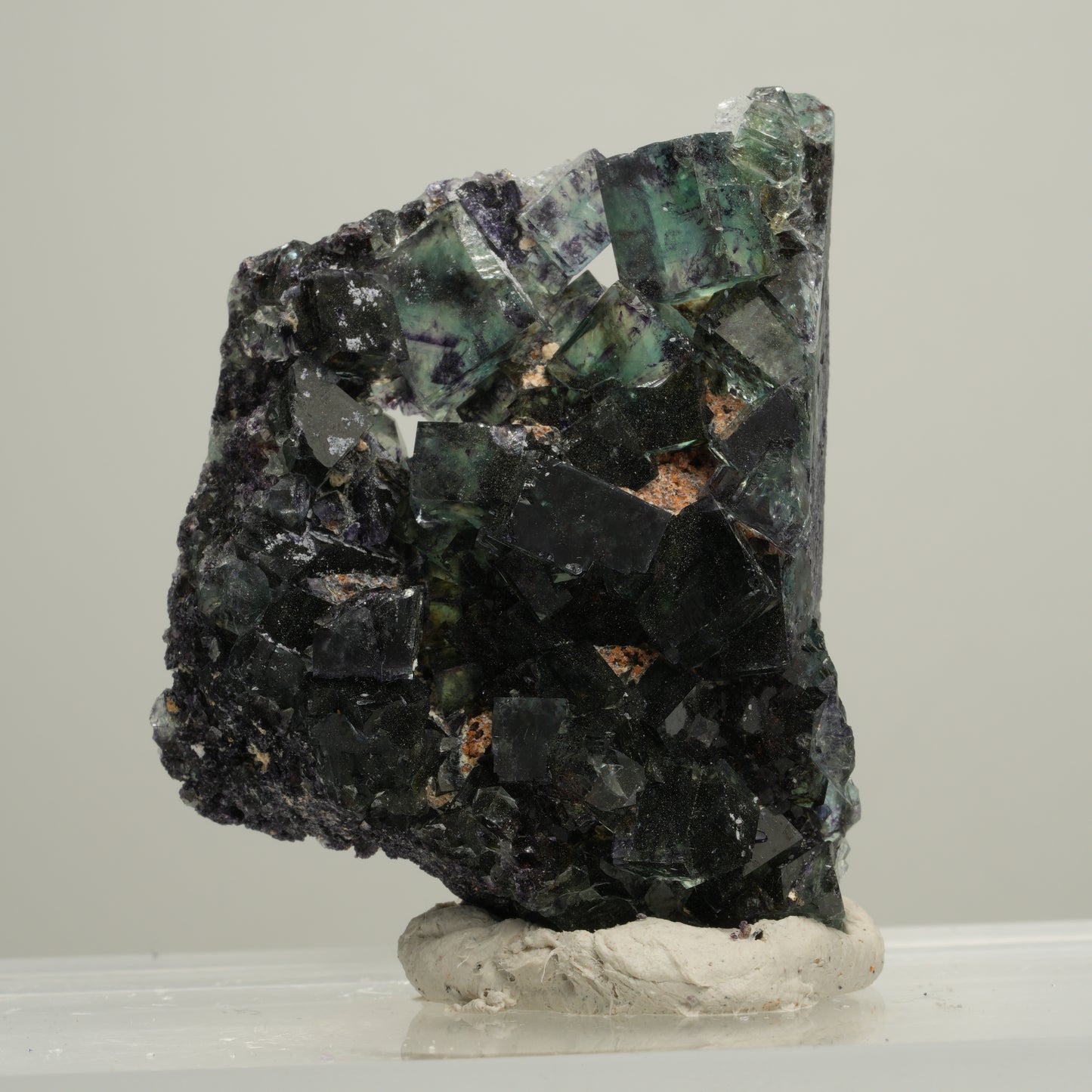 Seltene Phantom Fluorit Würfel Stufe, grün lila Okorusu, Namibia 48*38*14mm #13996