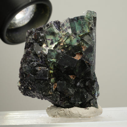 Seltene Phantom Fluorit Würfel Stufe, grün lila Okorusu, Namibia 48*38*14mm #13996