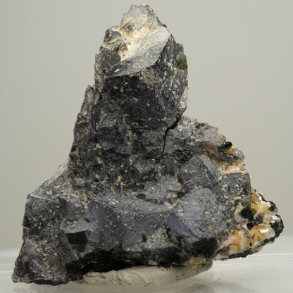 Bunte Phantom Fluorit Würfel, Schörl Turmalin, Muskovit Erongo, Namibia 61*56*30mm #13998