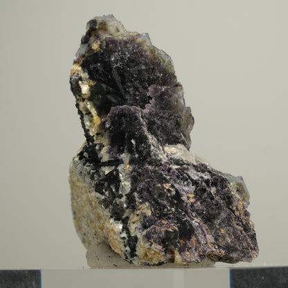 Bunte Phantom Fluorit Würfel, Schörl Turmalin, Muskovit Erongo, Namibia 61*56*30mm #13998