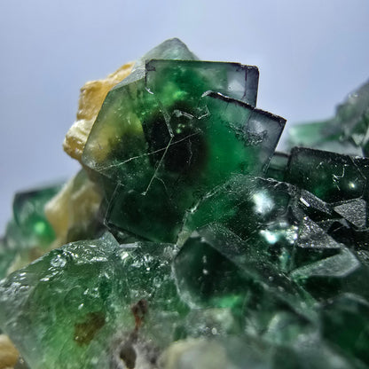 Phantom Fluorit Würfel Schörl Turmalin Muskovit Stufe Erongo Namibia 102*62*54mm