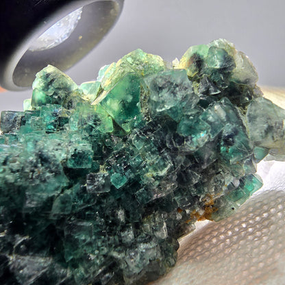 Cube de fluorite fantôme zonal, spécimen de tourmaline Schorl, Erongo, Namibie, 72 x 33 x 31 mm 