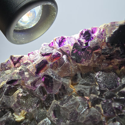 Grands cubes de fluorite vert violet zonal, spécimen d'hyalite Erongo, Namibie 96*67*42mm 