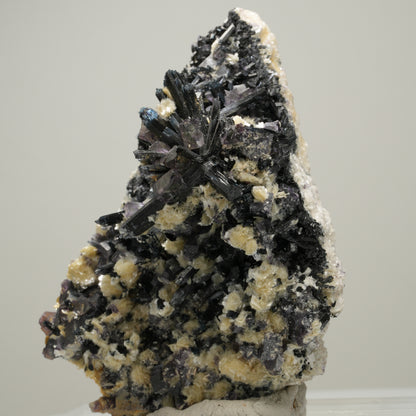 Bunte Phantom Fluorit Würfel, Schörl Turmalin, Muskovit Erongo, Namibia 82*60*49mm #14006