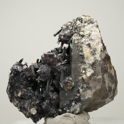 Bunte Phantom Fluorit, Schörl Turmalin, Muskovit, Rauchquarz Erongo, Namibia 62*47*73mm #14009