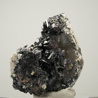 Bunte Phantom Fluorit, Schörl Turmalin, Muskovit, Rauchquarz Erongo, Namibia 62*47*73mm #14009