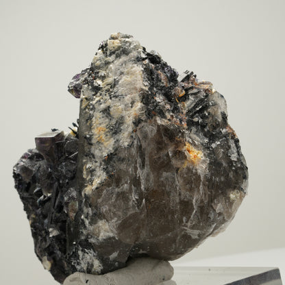 Bunte Phantom Fluorit, Schörl Turmalin, Muskovit, Rauchquarz Erongo, Namibia 62*47*73mm #14009