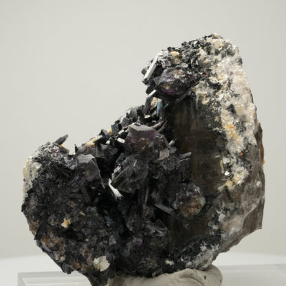Bunte Phantom Fluorit, Schörl Turmalin, Muskovit, Rauchquarz Erongo, Namibia 62*47*73mm #14009