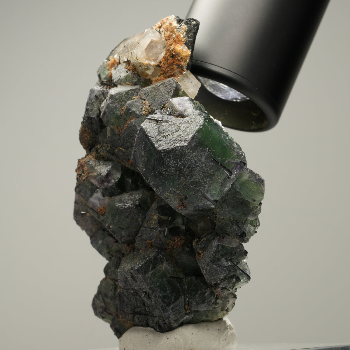Phantom Fluorit, Goshenit (Beryl), Schörl Turmalin, Muskovit Erongo, Namibia 82*60*30mm #14012