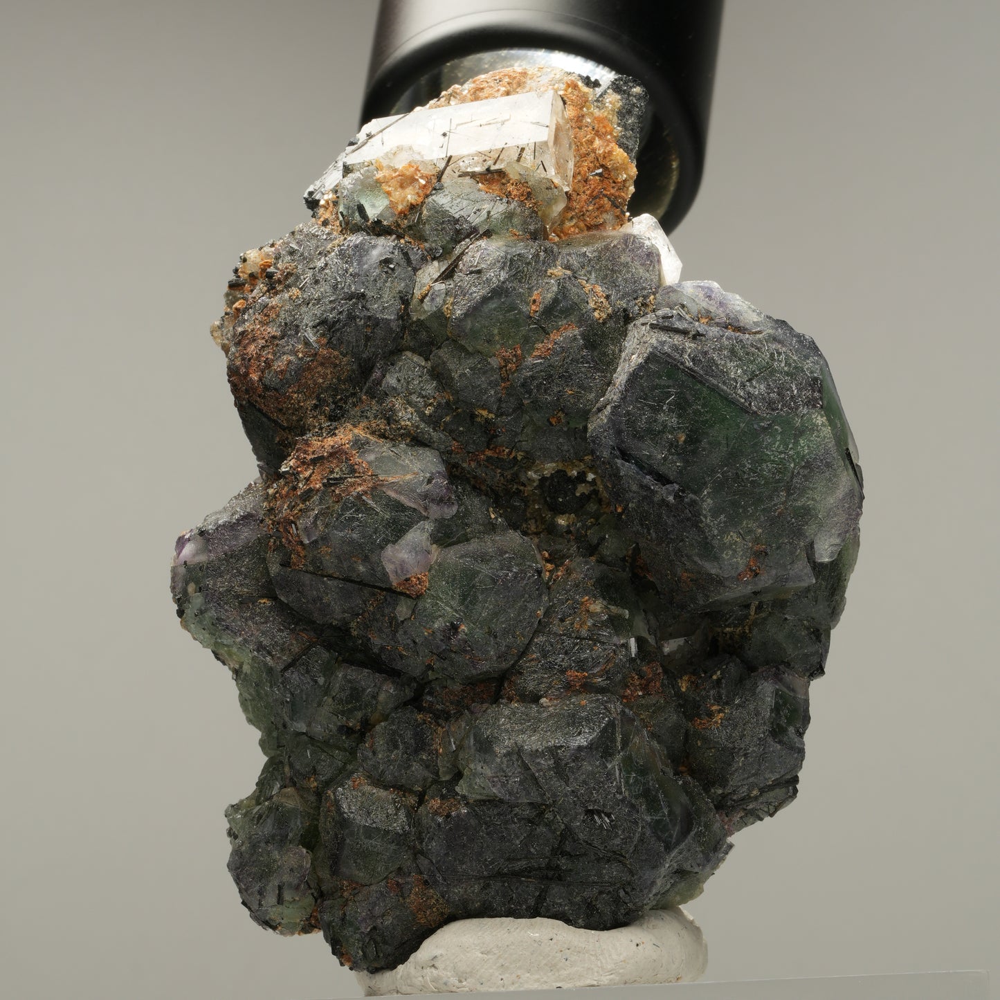 Phantom Fluorit, Goshenit (Beryl), Schörl Turmalin, Muskovit Erongo, Namibia 82*60*30mm #14012