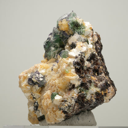 Seltene Phantom Fluorit Würfel, Muskovit Stufe Erongo, Namibia 78*60*52mm #14015
