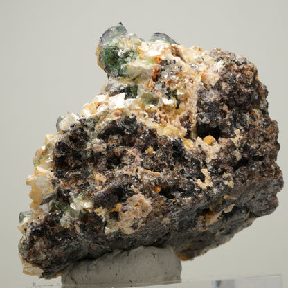 Seltene Phantom Fluorit Würfel, Muskovit Stufe Erongo, Namibia 78*60*52mm #14015