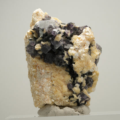 Bunte Phantom Fluorit, Schörl Turmalin, Hyalit Opal, Muskovit Erongo, Namibia 68*55*50mm #14016