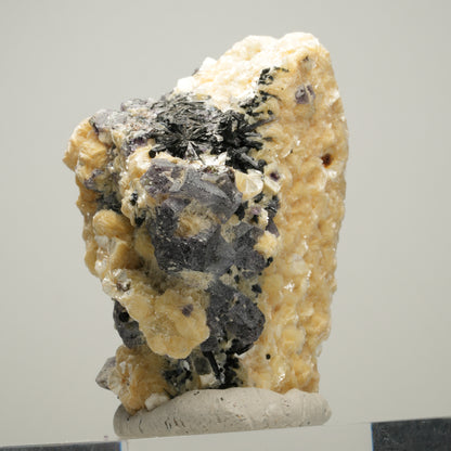Bunte Phantom Fluorit, Schörl Turmalin, Hyalit Opal, Muskovit Erongo, Namibia 68*55*50mm #14016