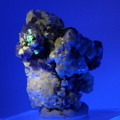 Bunte Phantom Fluorit, Schörl Turmalin, Hyalit Opal, Muskovit Erongo, Namibia 68*55*50mm #14016