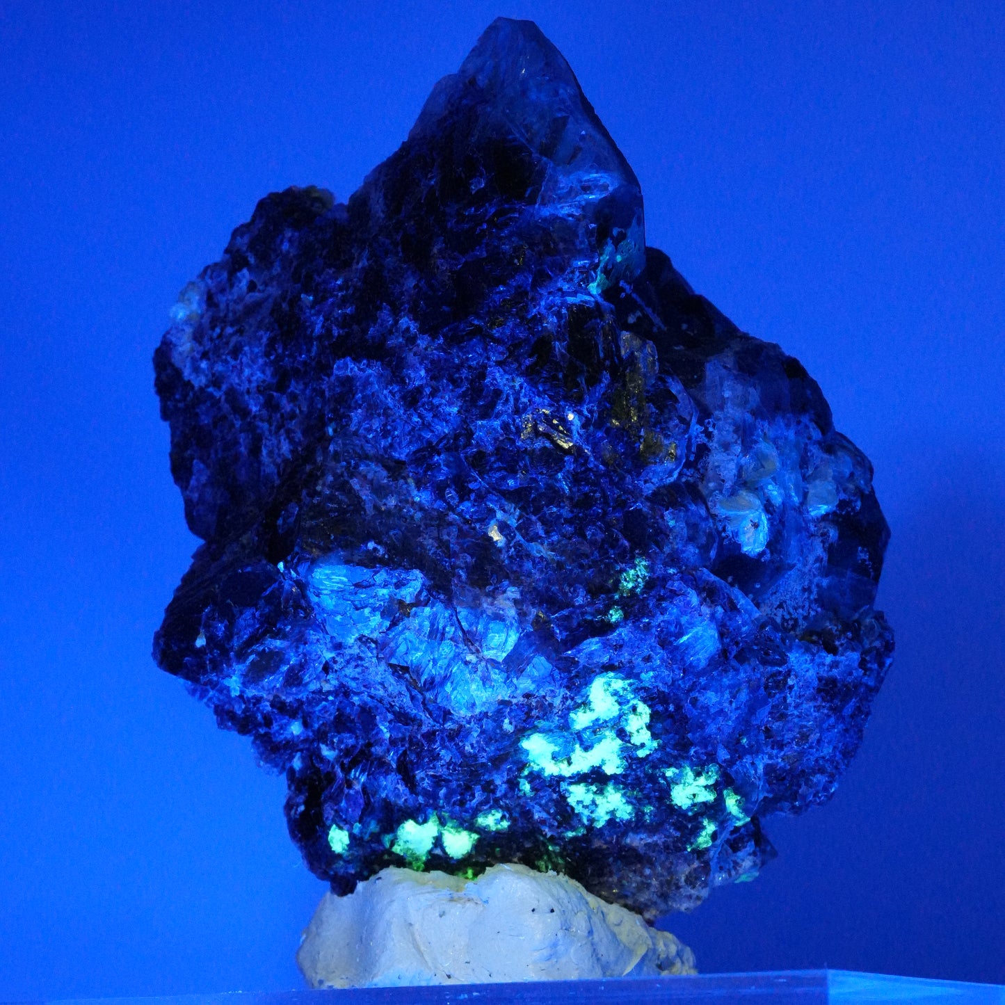 Seltene Phantom Fluorit Würfel, Muskovit, Hyalit Opal Stufe Erongo, Namibia 71*44*38mm #14019