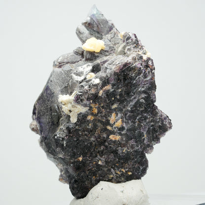 Seltene Phantom Fluorit Würfel, Muskovit, Hyalit Opal Stufe Erongo, Namibia 71*44*38mm #14019