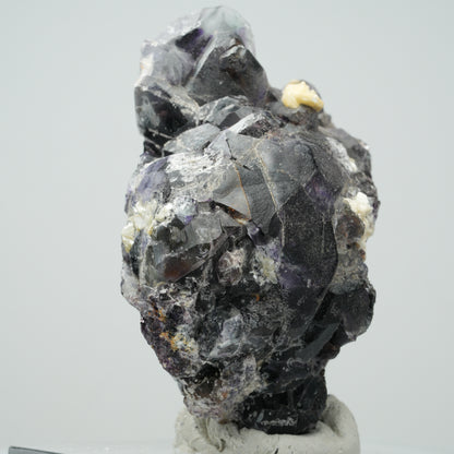 Seltene Phantom Fluorit Würfel, Muskovit, Hyalit Opal Stufe Erongo, Namibia 71*44*38mm #14019