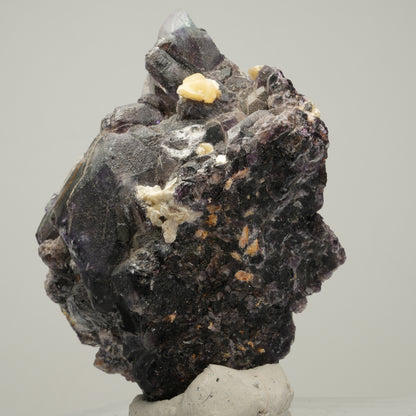 Seltene Phantom Fluorit Würfel, Muskovit, Hyalit Opal Stufe Erongo, Namibia 71*44*38mm #14019
