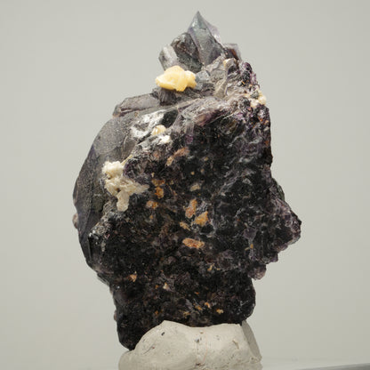 Seltene Phantom Fluorit Würfel, Muskovit, Hyalit Opal Stufe Erongo, Namibia 71*44*38mm #14019