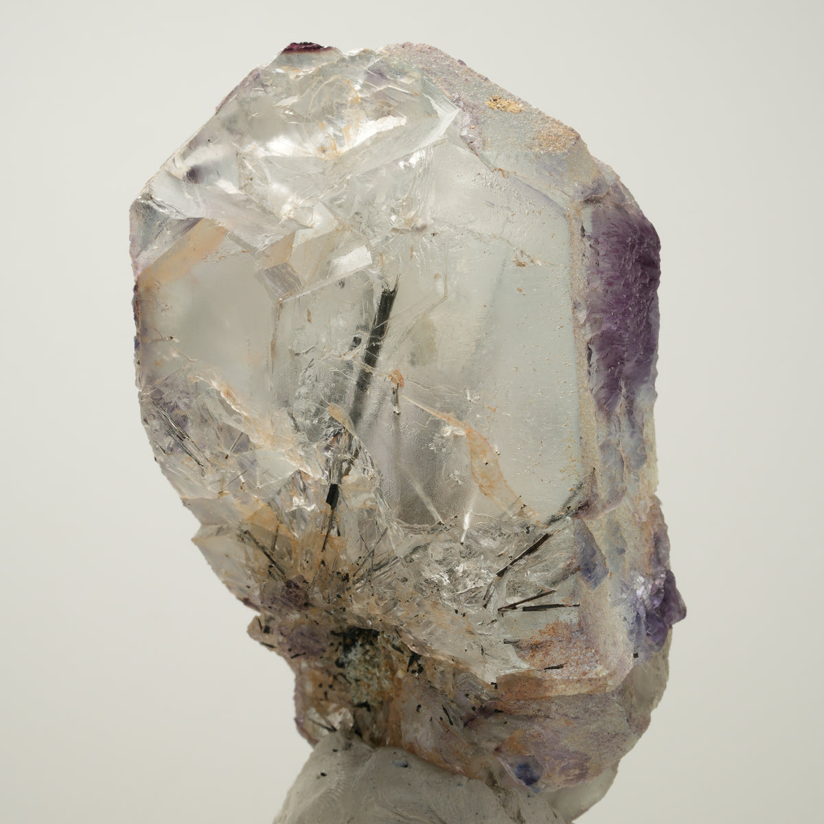 Klare Phantom Fluorit, Schörl Turmalin, Muskovit Stufe Erongo Namibia 82*50*47mm #14020