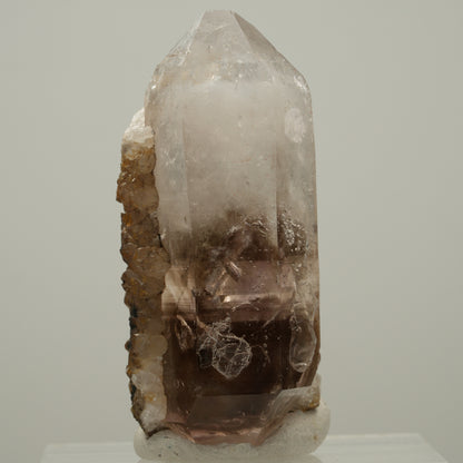 Skelett Phantom Rauchquarz Doppelender mit Calcit Goboboseb, Namibia 55*24*21mm #14021