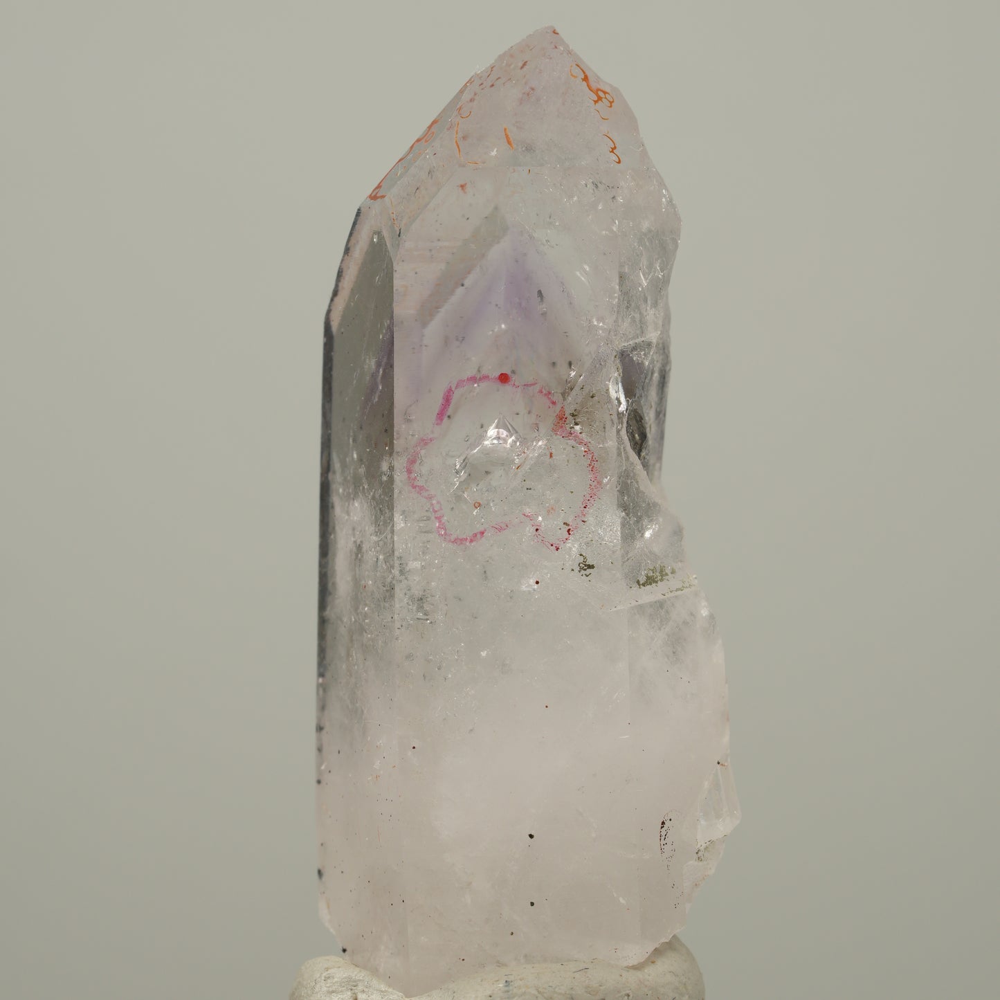 Enhydro Skelett Phantom Amethyst mit Hämatit, 1x Blase Streep Mine, Namibia 47*17*17mm #14022