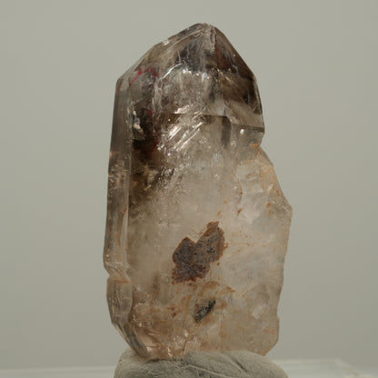 Enhydro Phantom Rauchquarz Skelett Doppelender, 1x Blase Goboboseb, Namibia 45*22*18mm #14023