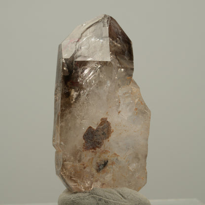 Enhydro Phantom Rauchquarz Skelett Doppelender, 1x Blase Goboboseb, Namibia 45*22*18mm #14023