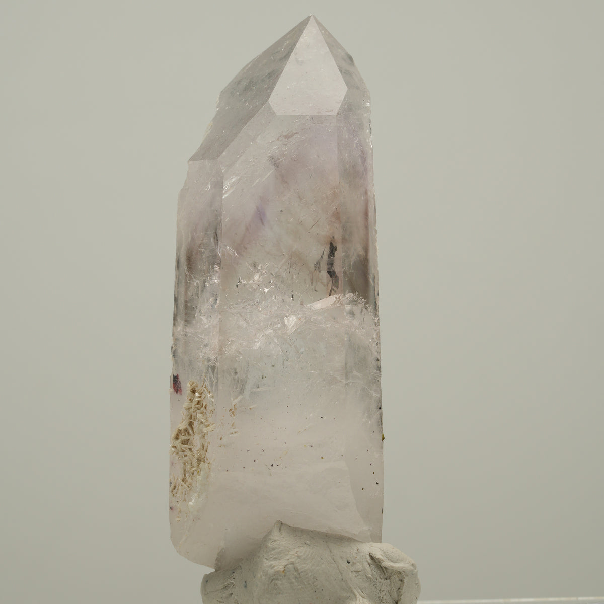 Skelett Phantom Amethyst mit Prehnit, Hämatit Streep Mine, Goboboseb, Namibia 59*21*16mm #14027