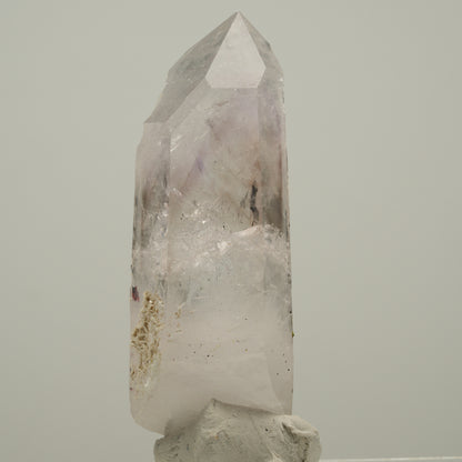 Skelett Phantom Amethyst mit Prehnit, Hämatit Streep Mine, Goboboseb, Namibia 59*21*16mm #14027