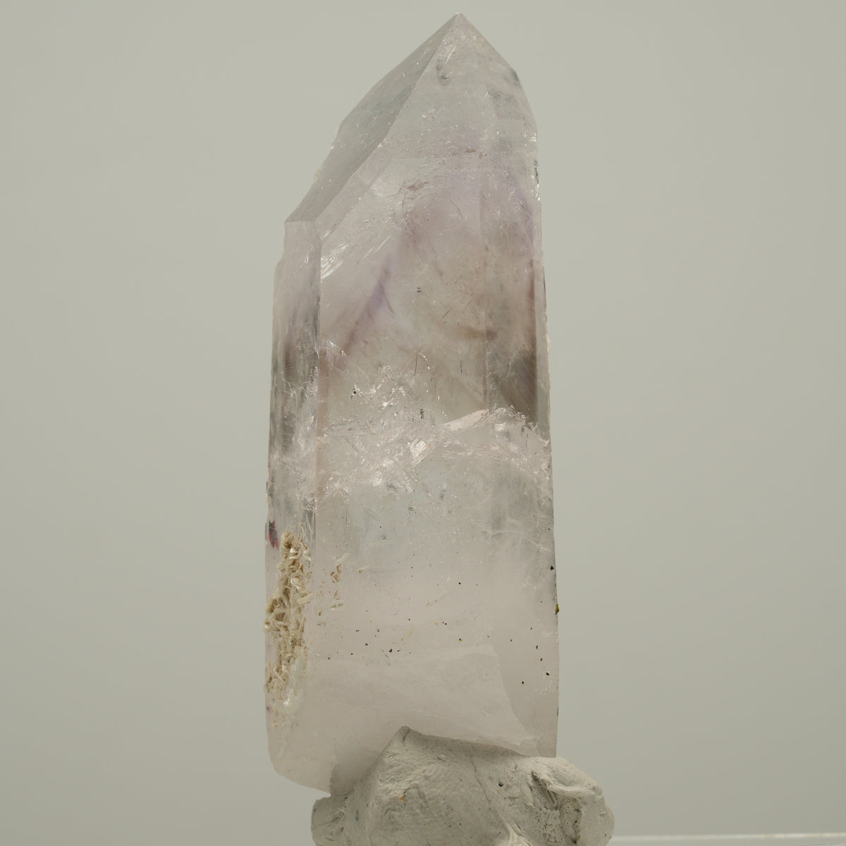 Skelett Phantom Amethyst mit Prehnit, Hämatit Streep Mine, Goboboseb, Namibia 59*21*16mm #14027
