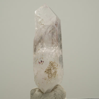 Skelett Phantom Amethyst mit Prehnit, Hämatit Streep Mine, Goboboseb, Namibia 59*21*16mm #14027