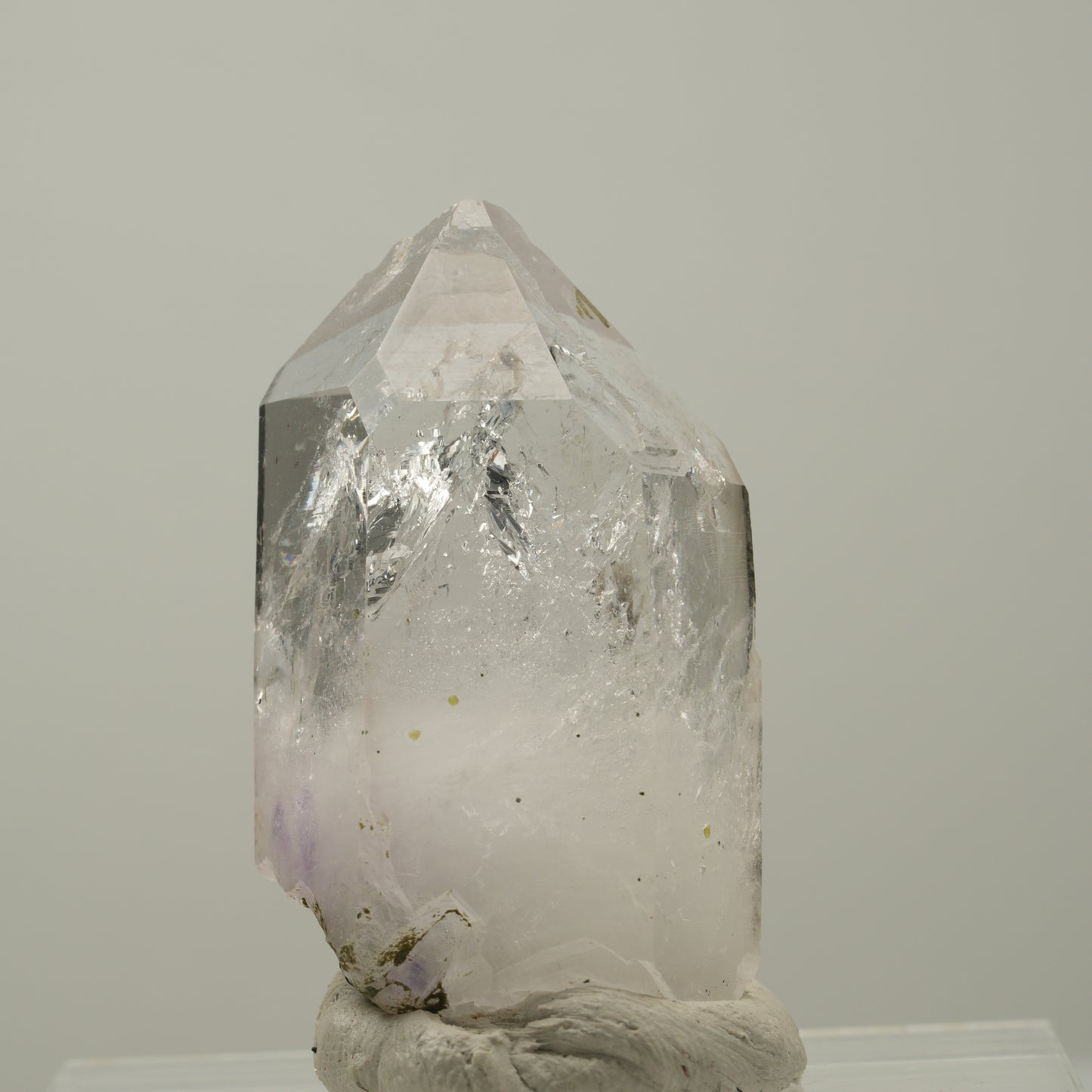 Skelett Phantom Amethyst mit Epidot, Hämatit Streep Mine Goboboseb Namibia 47*24*17mm #14031