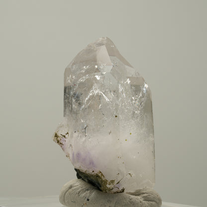 Skelett Phantom Amethyst mit Epidot, Hämatit Streep Mine Goboboseb Namibia 47*24*17mm #14031