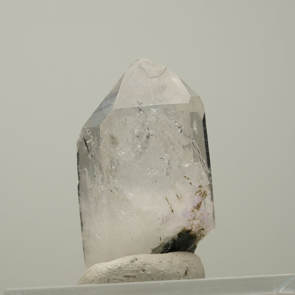 Skelett Phantom Amethyst mit Epidot, Hämatit Streep Mine Goboboseb Namibia 47*24*17mm #14031