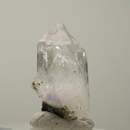 Skelett Phantom Amethyst mit Epidot, Hämatit Streep Mine Goboboseb Namibia 47*24*17mm #14031