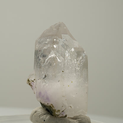 Skelett Phantom Amethyst mit Epidot, Hämatit Streep Mine Goboboseb Namibia 47*24*17mm #14031